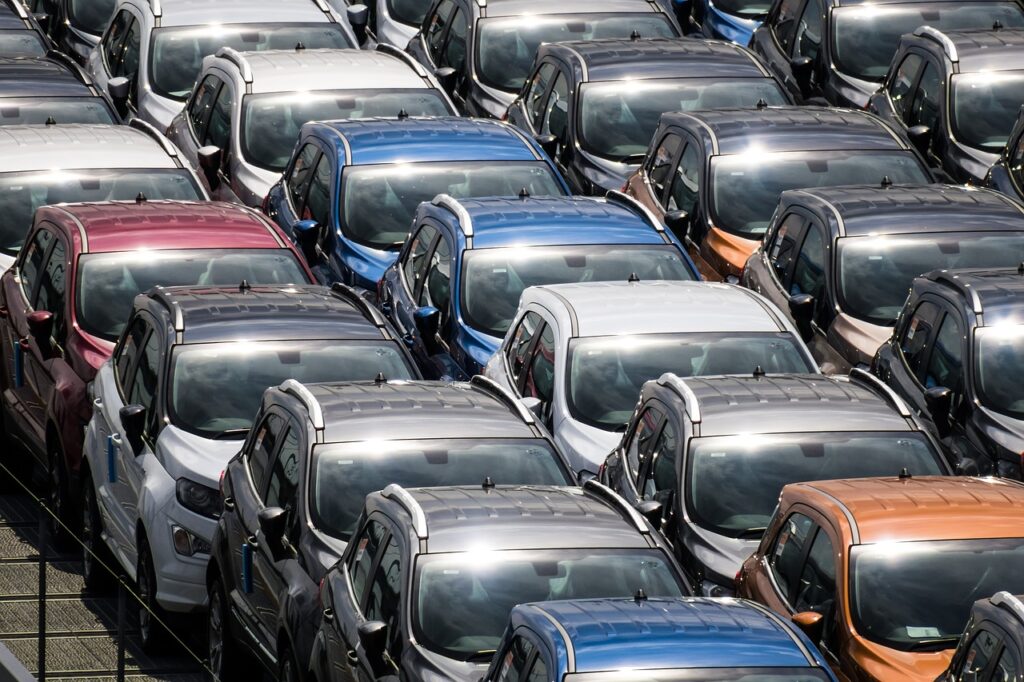 Cars waiting to be cleared at malaba