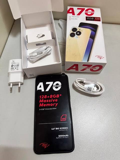 Itel A70 smartphone 128GB + 8GB ram