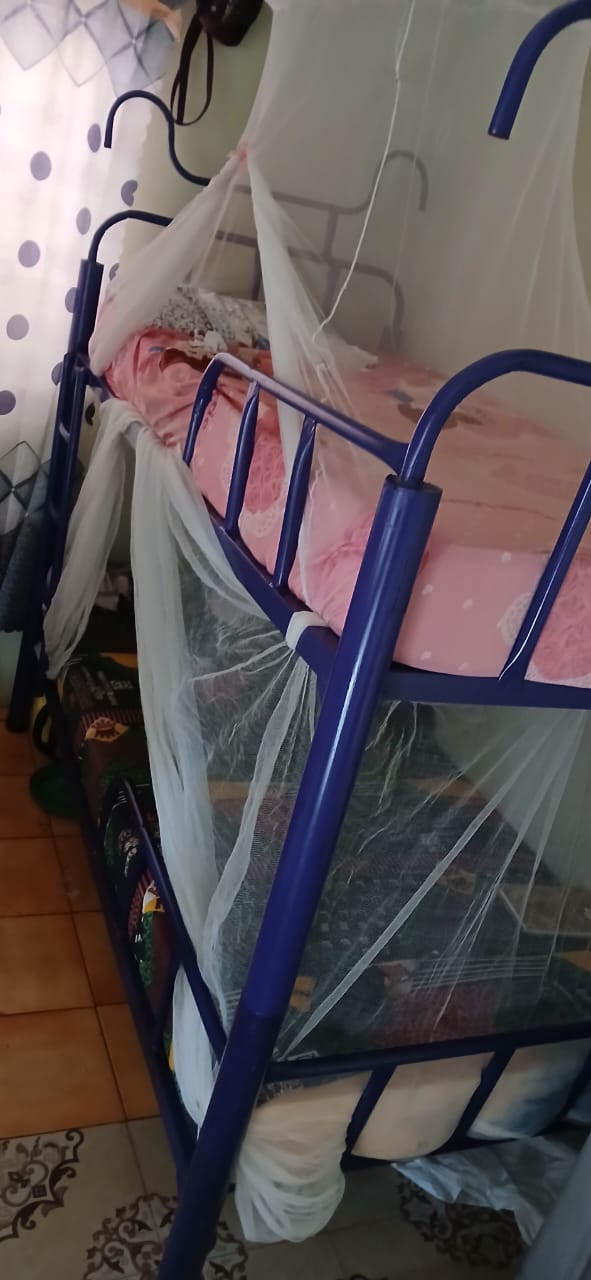 3 Metal double decker beds with mattress (4×6)