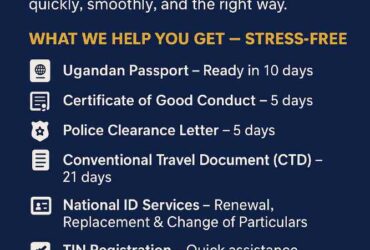 Ugandan Passport & Interpol Letter Assistance